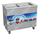 Фризер для жареного мороженого Foodatlas KCB-2F (стол для топпингов, 2 компрессора)